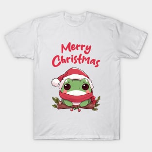 Merry Christmas Cute Frog T-Shirt